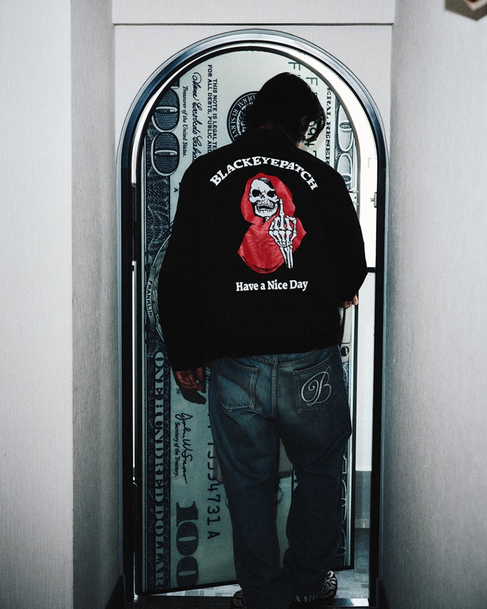 画像4: BlackEyePatch/HAVE A NICE DAY DRIZZLER JACKET（BLACK） (4)
