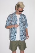 画像2: WACKO MARIA/LEOPARD HAWAIIAN SHIRT（BLUE）［レオパードハワイアンシャツ-25春夏］ (2)