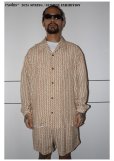 画像2: exodus/AJIRO BAMBOO L/S  HAWAIIAN SHIRT（BEIGE）［アジロバンブーハワイアンシャツ-25春夏］ (2)