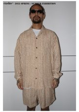 画像2: exodus/AJIRO BAMBOO L/S  HAWAIIAN SHIRT（BEIGE）［アジロバンブーハワイアンシャツ-25春夏］ (2)
