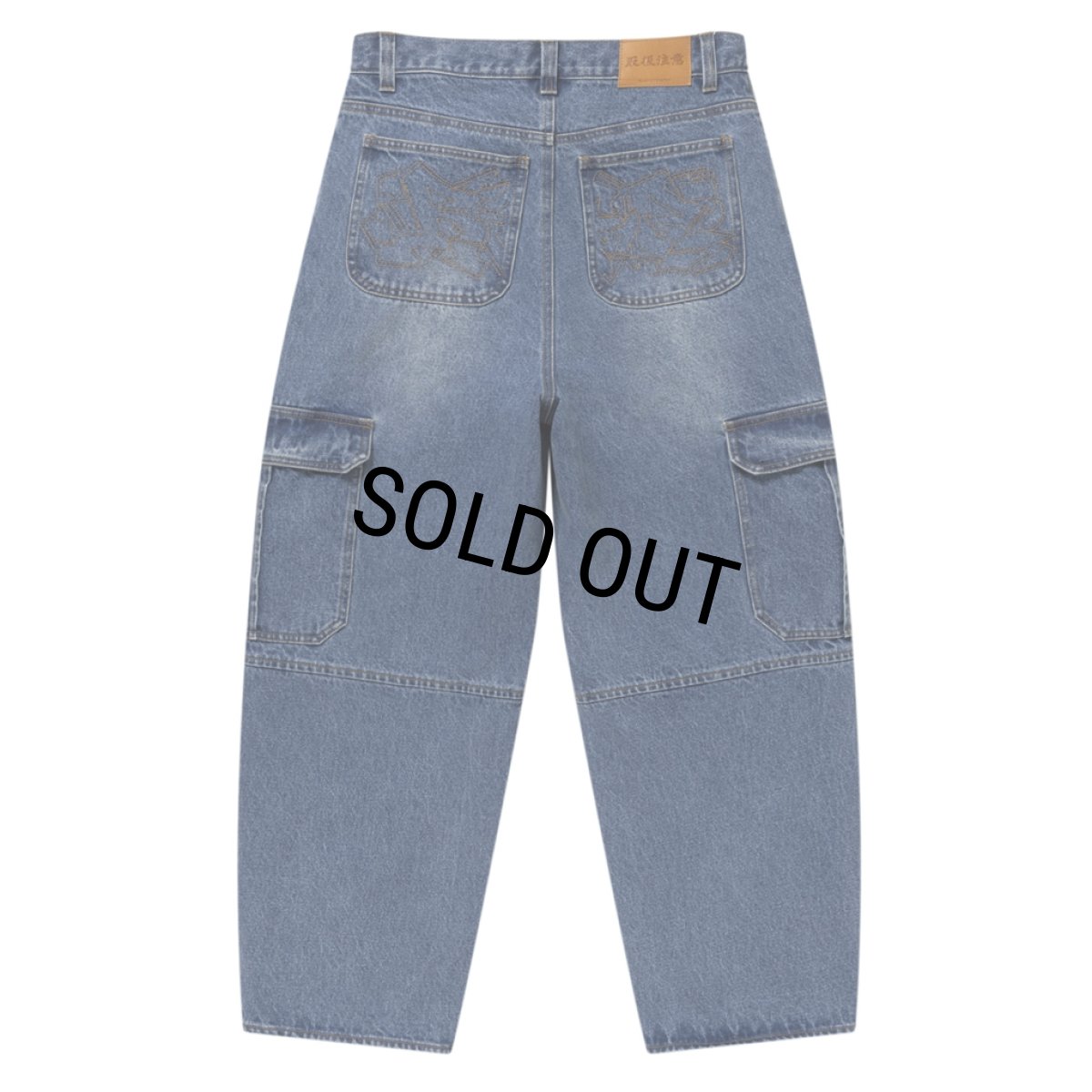 画像2: BlackEyePatch/URBAN ARROWS STITCHED CARGO JEANS(INDIGO) (2)