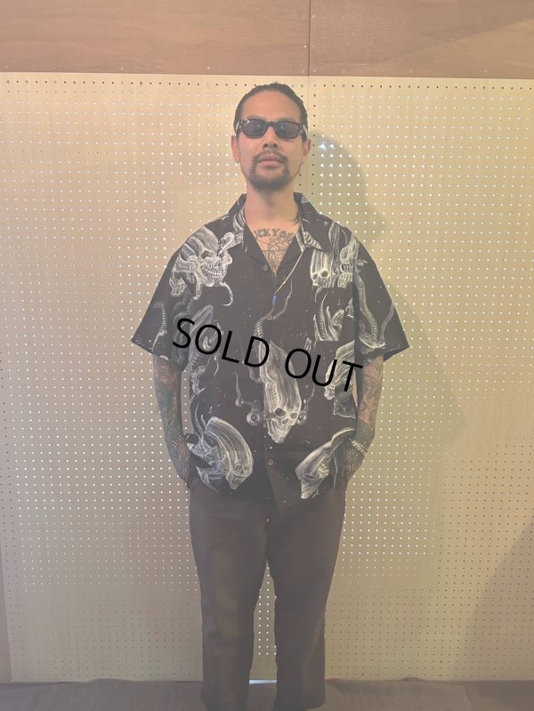 画像2: exodus/SPACE HAWAIIAN SHIRT（BLACK）［スペースハワイアンシャツ-25春夏］