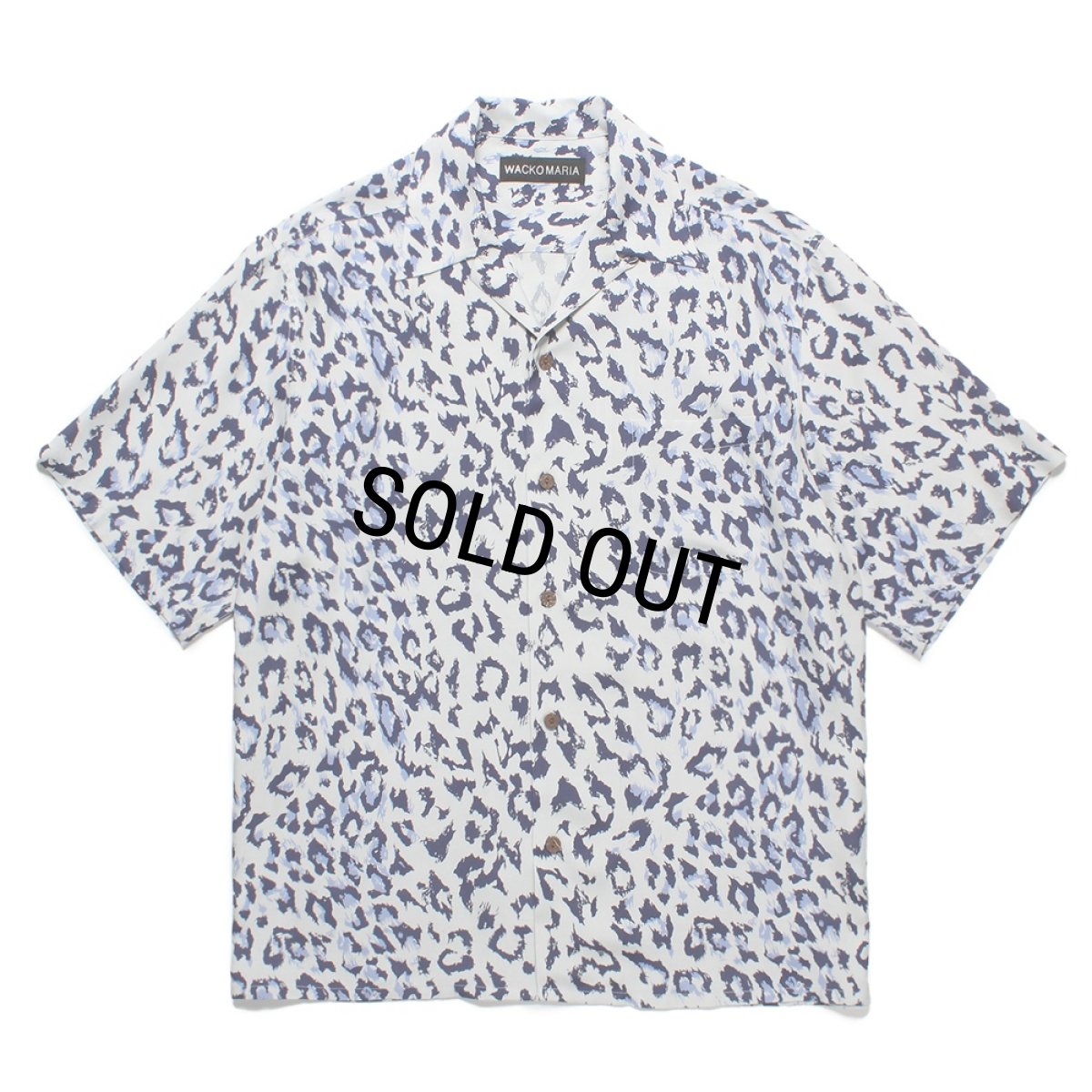 画像1: WACKO MARIA/LEOPARD HAWAIIAN SHIRT（GRAY）［レオパードハワイアンシャツ-25春夏］ (1)