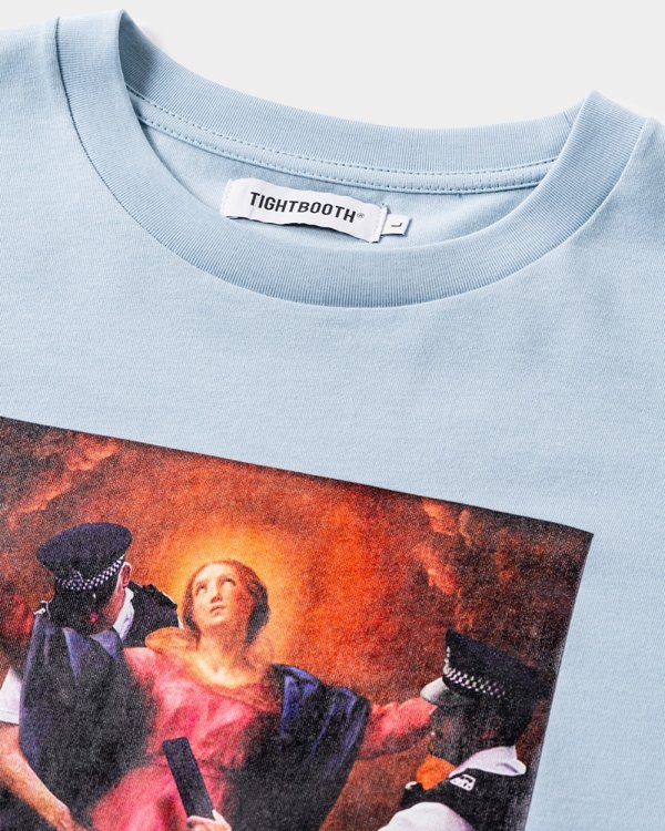 画像2: TIGHTBOOTH/POLICE CHECKUP S/S T-SHIRT（Sax）［プリントT-25春夏］