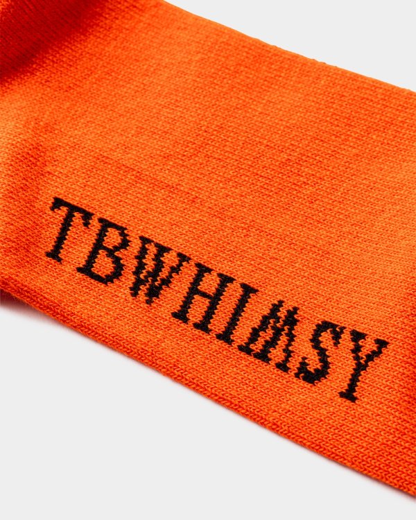 画像5: TIGHTBOOTH/LABEL LOGO SOCKS（Orange）［ラベルロゴソックス-25春夏］