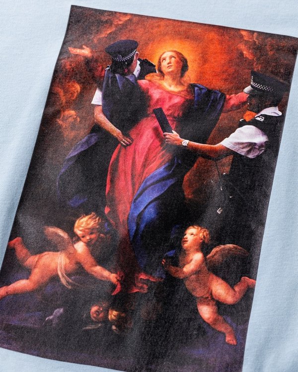 画像3: TIGHTBOOTH/POLICE CHECKUP S/S T-SHIRT（Sax）［プリントT-25春夏］