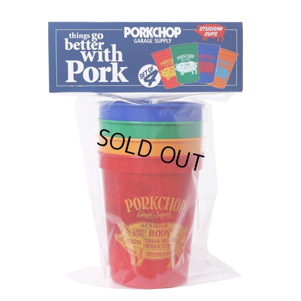 画像2: PORKCHOP/PORK STADIUM CUPS（4色1セット）［スタジアムカップ4色1セット-25春夏］