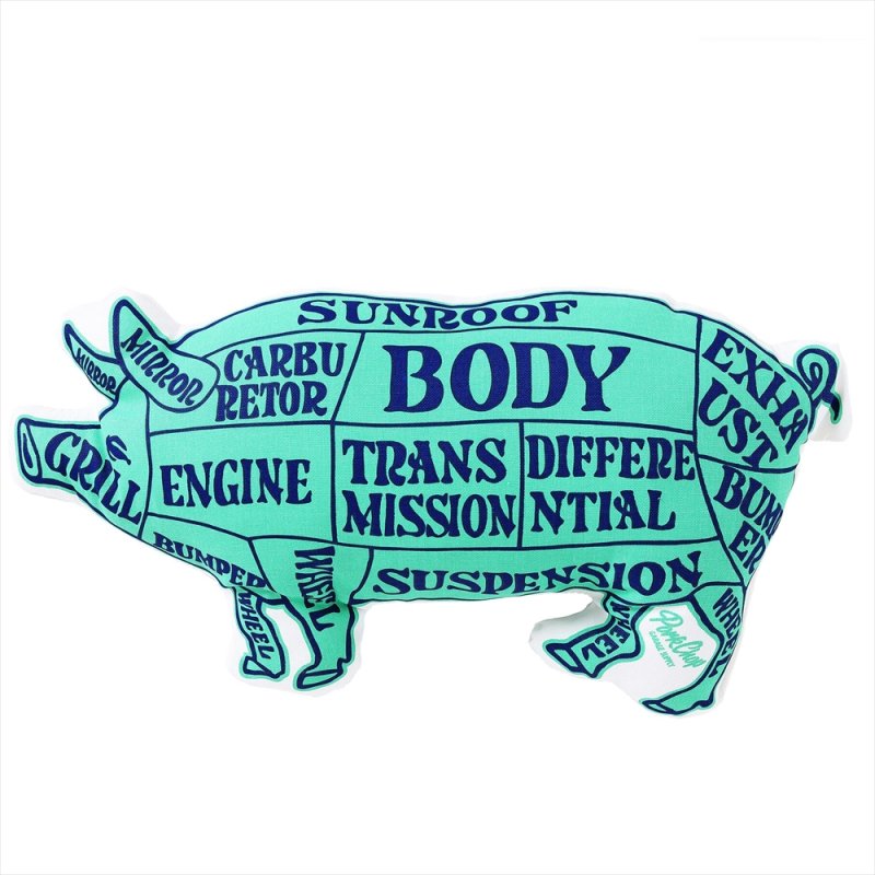 画像1: PORKCHOP/PORK CUSHION（LGN/NVY）［ポーククッション-25春夏］