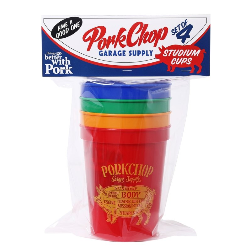 画像1: PORKCHOP/PORK STADIUM CUPS（4色1セット）［スタジアムカップ4色1セット-25春夏］