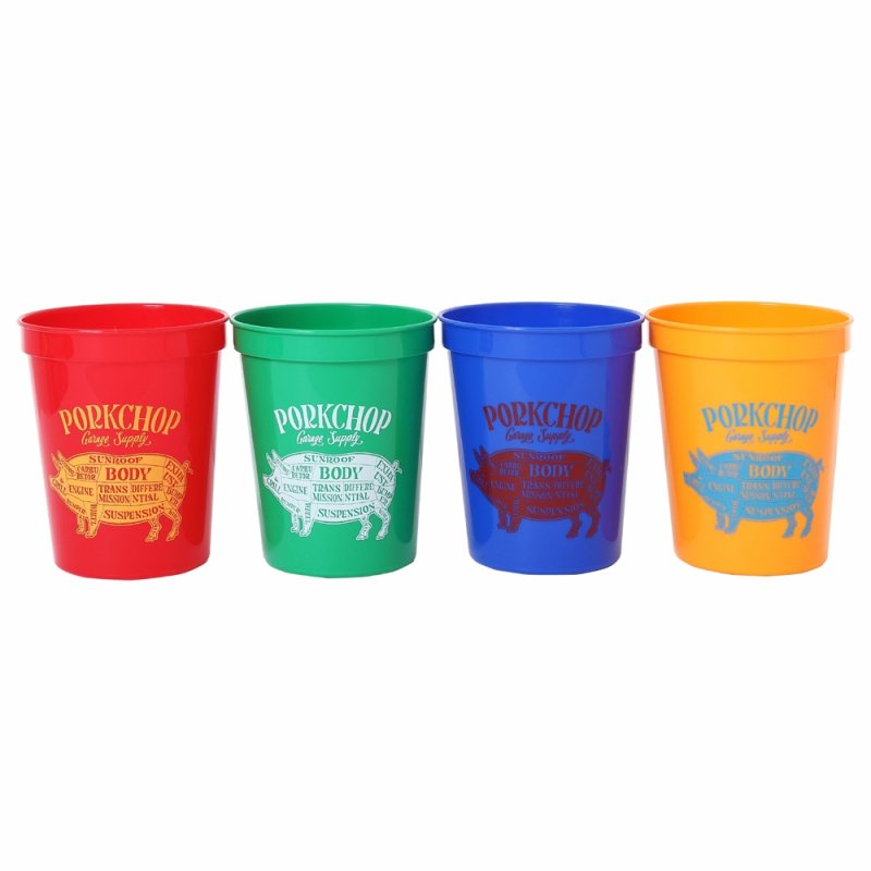 画像2: PORKCHOP/PORK STADIUM CUPS（4色1セット）［スタジアムカップ4色1セット-25春夏］