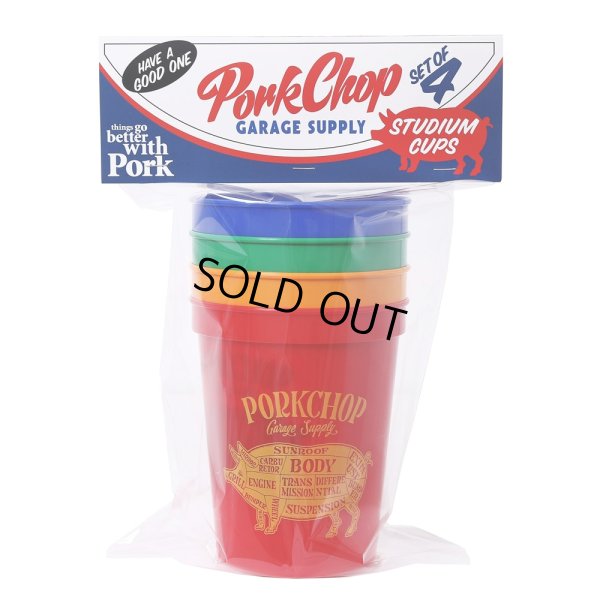 画像1: PORKCHOP/PORK STADIUM CUPS（4色1セット）［スタジアムカップ4色1セット-25春夏］
