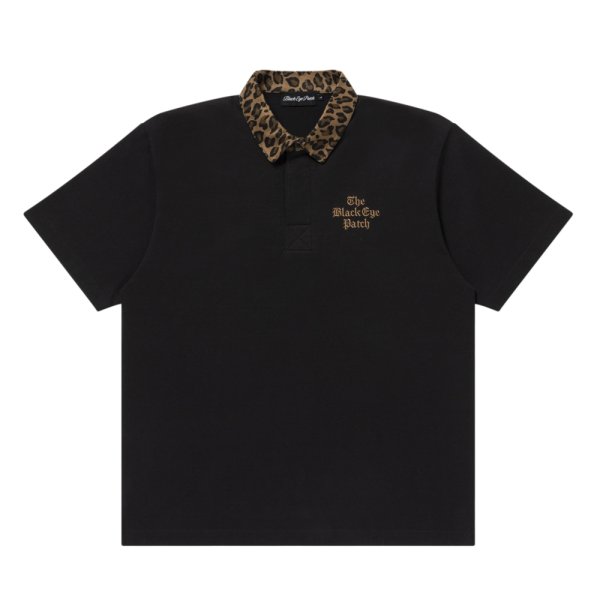 画像1: BlackEyePatch/BEP TIMES LEOPARD COLLARED RUGBY SHIRT（BLACK）