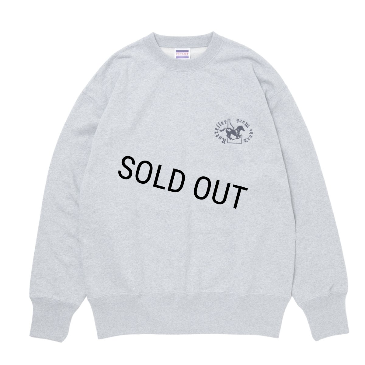 画像1: 【30％OFF】ROTTWEILER/HORSE SWEATER（GRAY）［クルーネックスウェット-25秋冬］ (1)