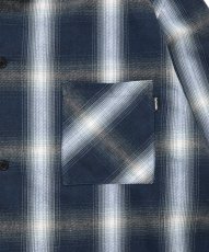 画像4: ROTTWEILER/R9 OMBRE CHECK SHIRT（BLUE）［オンブレチェックシャツ-25秋冬］ (4)