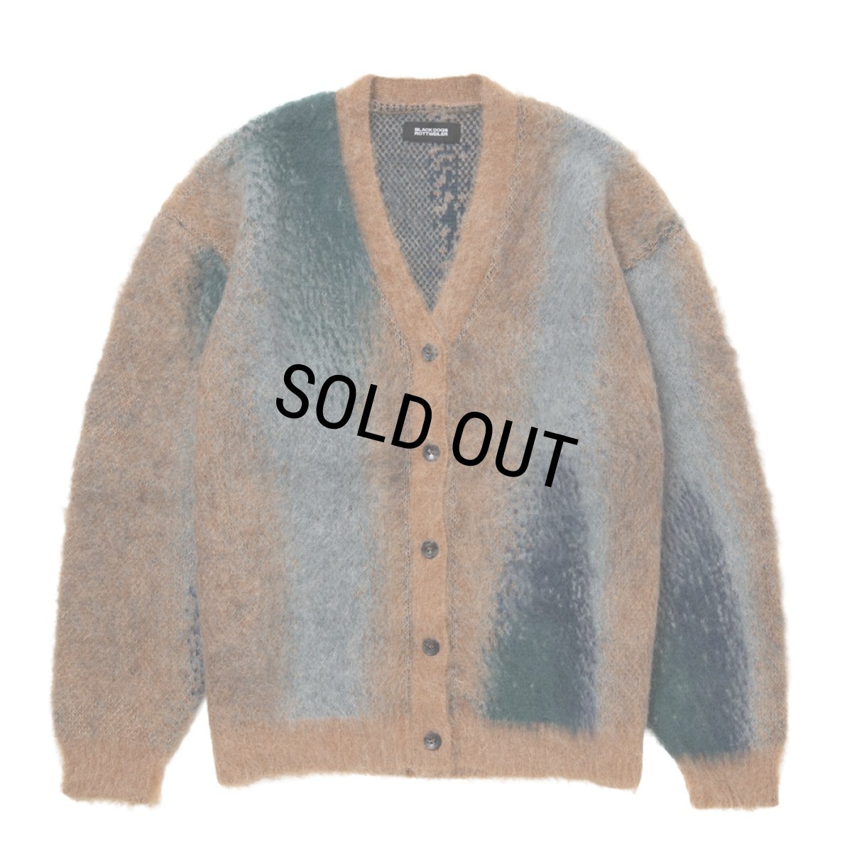 画像1: ROTTWEILER/R9 PAINTED CARDIGAN（BEIGE）［ペインテッドモヘアカーディガン-25秋冬］ (1)