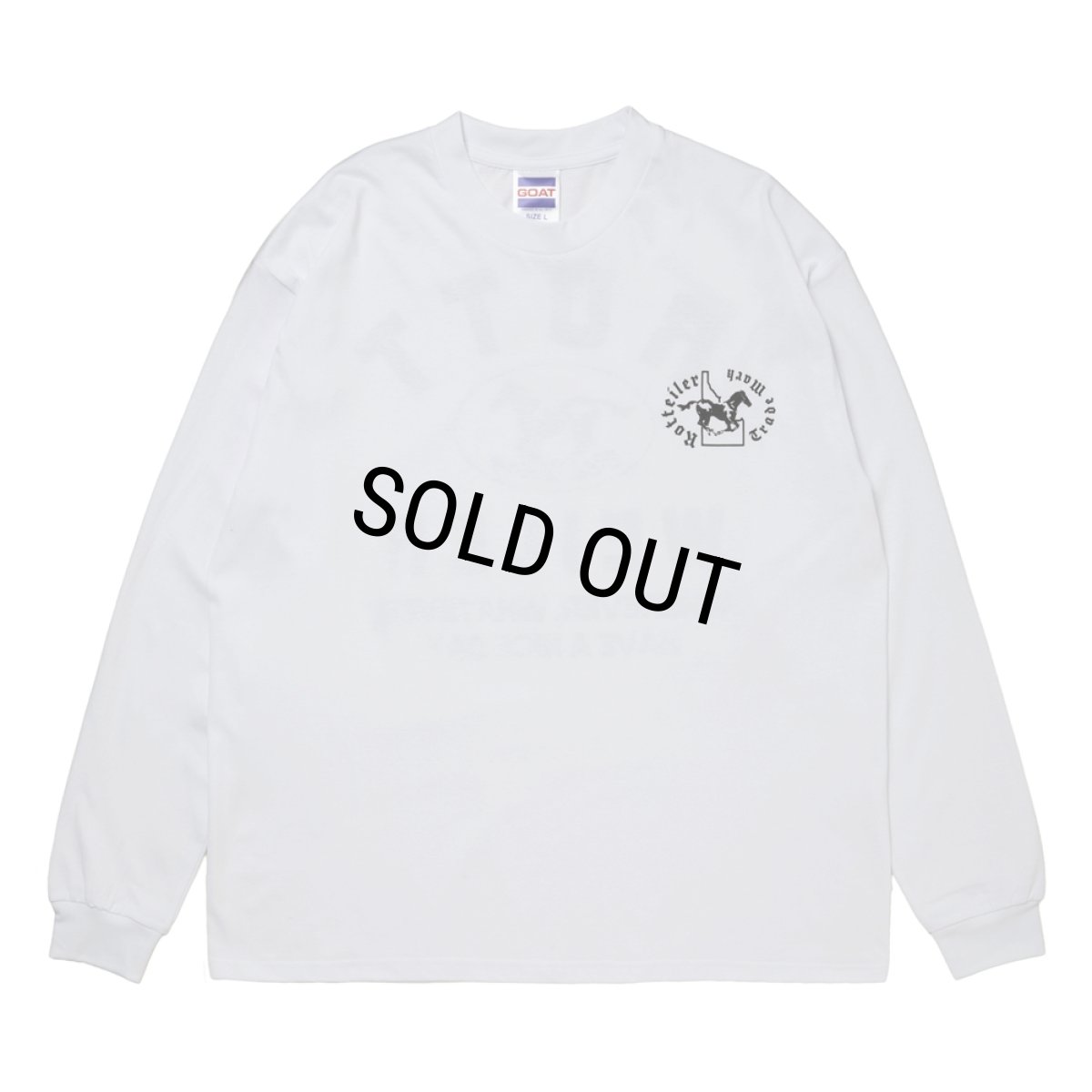 画像2: 【30％OFF】ROTTWEILER/HORSE LS TEE（WHITE）［プリント長袖T-25秋冬］ (2)