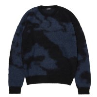 【25秋冬ご予約受付中！25年10月入荷予定】ROTTWEILER/R9 PAINTED KNIT（BLUE）［モヘアニット-25秋冬］