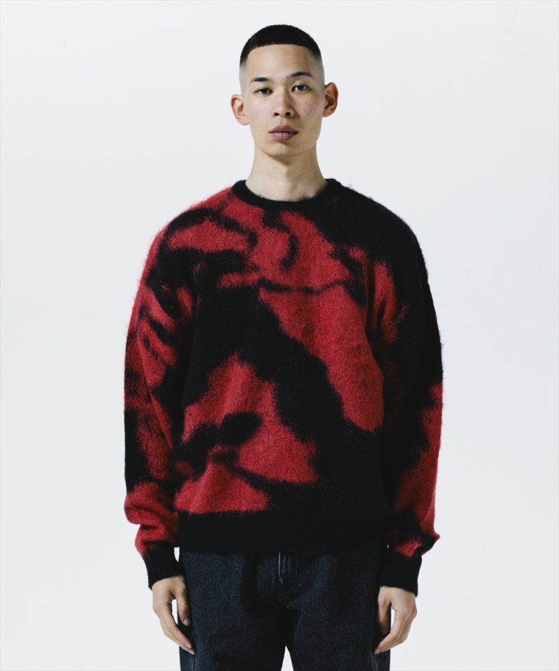 画像3: ROTTWEILER/R9 PAINTED KNIT（RED）［モヘアニット-25秋冬］