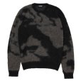 画像1: 【25秋冬ご予約受付中！25年10月入荷予定】ROTTWEILER/R9 PAINTED KNIT（BLACK）［モヘアニット-25秋冬］ (1)