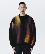 画像4: ROTTWEILER/R9 PAINTED CARDIGAN（BLACK）［ペインテッドモヘアカーディガン-25秋冬］ (4)