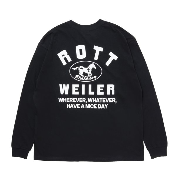 画像1: 【25秋冬ご予約受付中！25年8月入荷予定】ROTTWEILER/HORSE LS TEE（BLACK）［プリント長袖T-25秋冬］