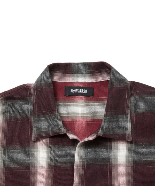 画像3: 【25秋冬ご予約受付中！25年9月入荷予定】ROTTWEILER/R9 OMBRE CHECK SHIRT（RED）［オンブレチェックシャツ-25秋冬］