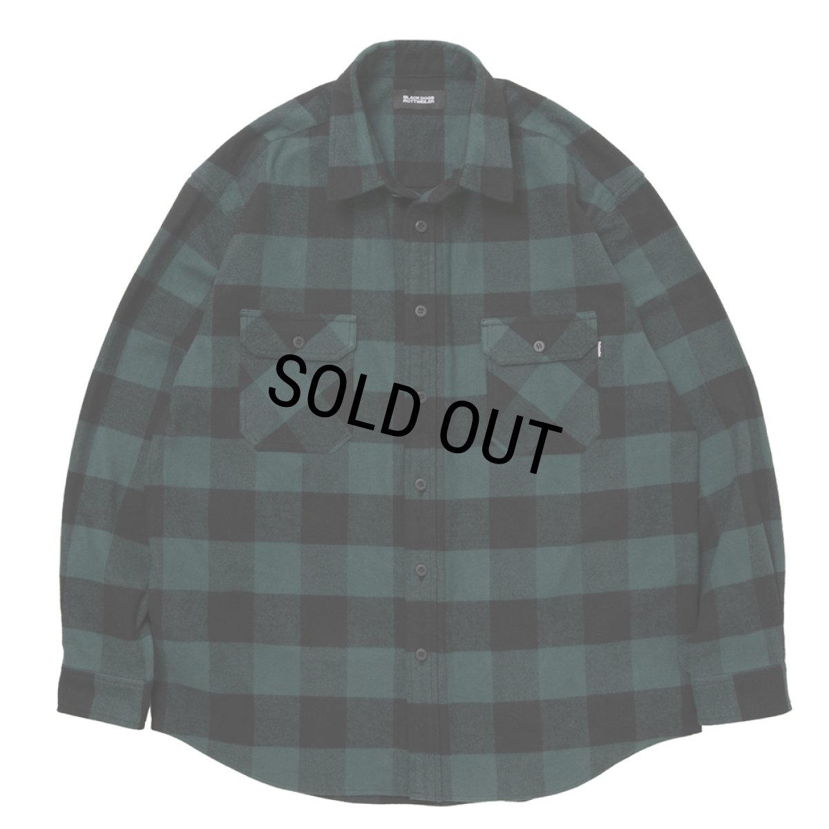 画像1: 【30％OFF】ROTTWEILER/R9 BUFFALO CHECK SHIRT（GREEN）［バッファローチェックシャツ-25秋冬］ (1)