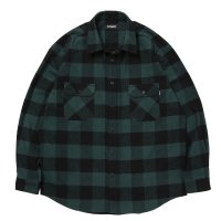 【25秋冬ご予約受付中！25年10月入荷予定】ROTTWEILER/R9 BUFFALO CHECK SHIRT（GREEN）［バッファローチェックシャツ-25秋冬］