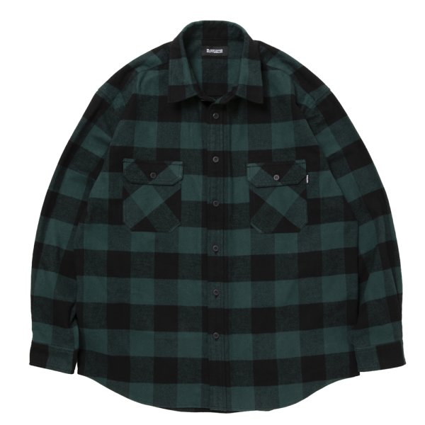 画像1: 【25秋冬ご予約受付中！25年10月入荷予定】ROTTWEILER/R9 BUFFALO CHECK SHIRT（GREEN）［バッファローチェックシャツ-25秋冬］