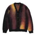 画像1: 【25秋冬ご予約受付中！25年10月入荷予定】ROTTWEILER/R9 PAINTED CARDIGAN（BLACK）［モヘアカーディガン-25秋冬］ (1)