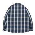 画像2: 【25秋冬ご予約受付中！25年9月入荷予定】ROTTWEILER/R9 OMBRE CHECK SHIRT（BLUE）［オンブレチェックシャツ-25秋冬］ (2)