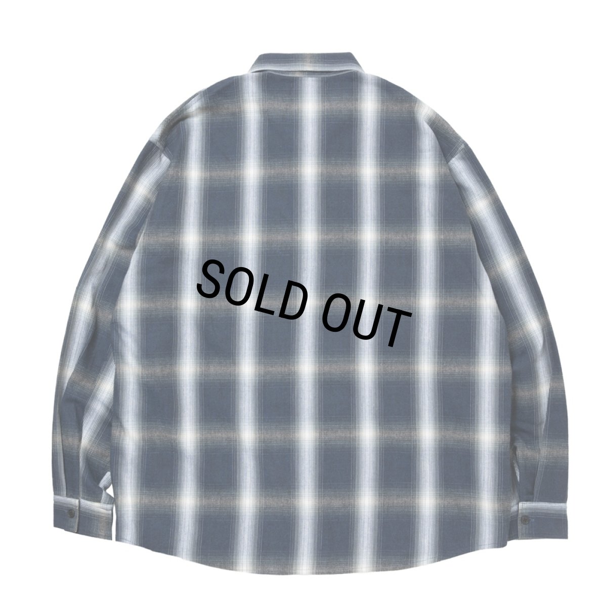 画像2: 【30％OFF】ROTTWEILER/R9 OMBRE CHECK SHIRT（BLUE）［オンブレチェックシャツ-25秋冬］ (2)