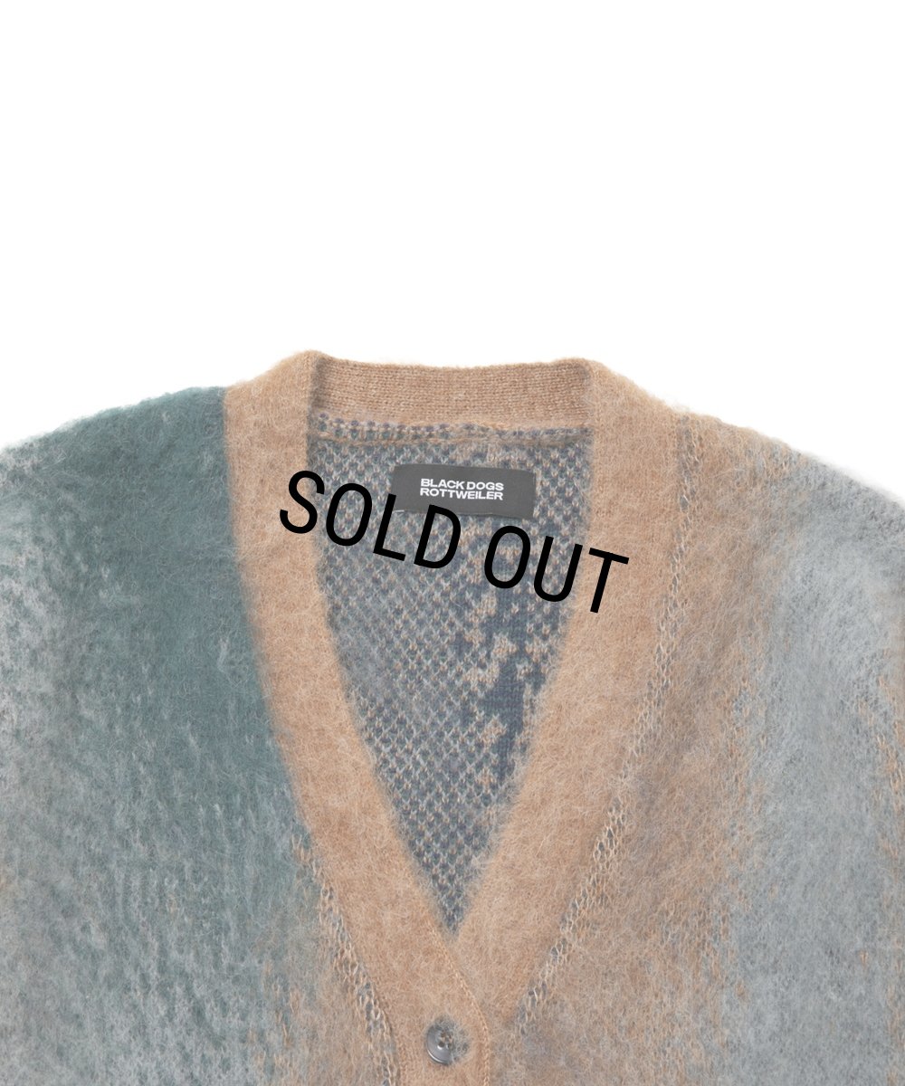 画像3: ROTTWEILER/R9 PAINTED CARDIGAN（BEIGE）［ペインテッドモヘアカーディガン-25秋冬］ (3)