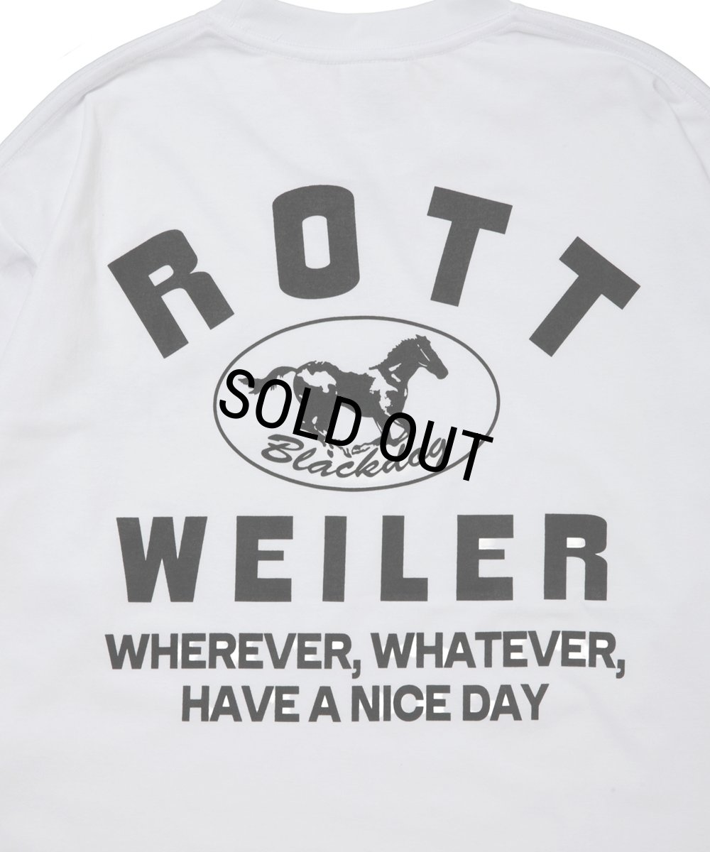 画像5: 【30％OFF】ROTTWEILER/HORSE LS TEE（WHITE）［プリント長袖T-25秋冬］ (5)
