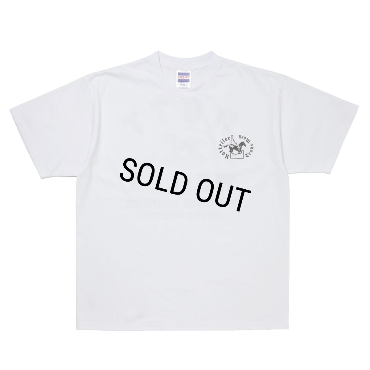 画像2: 【30％OFF】ROTTWEILER/HORSE TEE（WHITE）［プリントT-25秋冬］ (2)