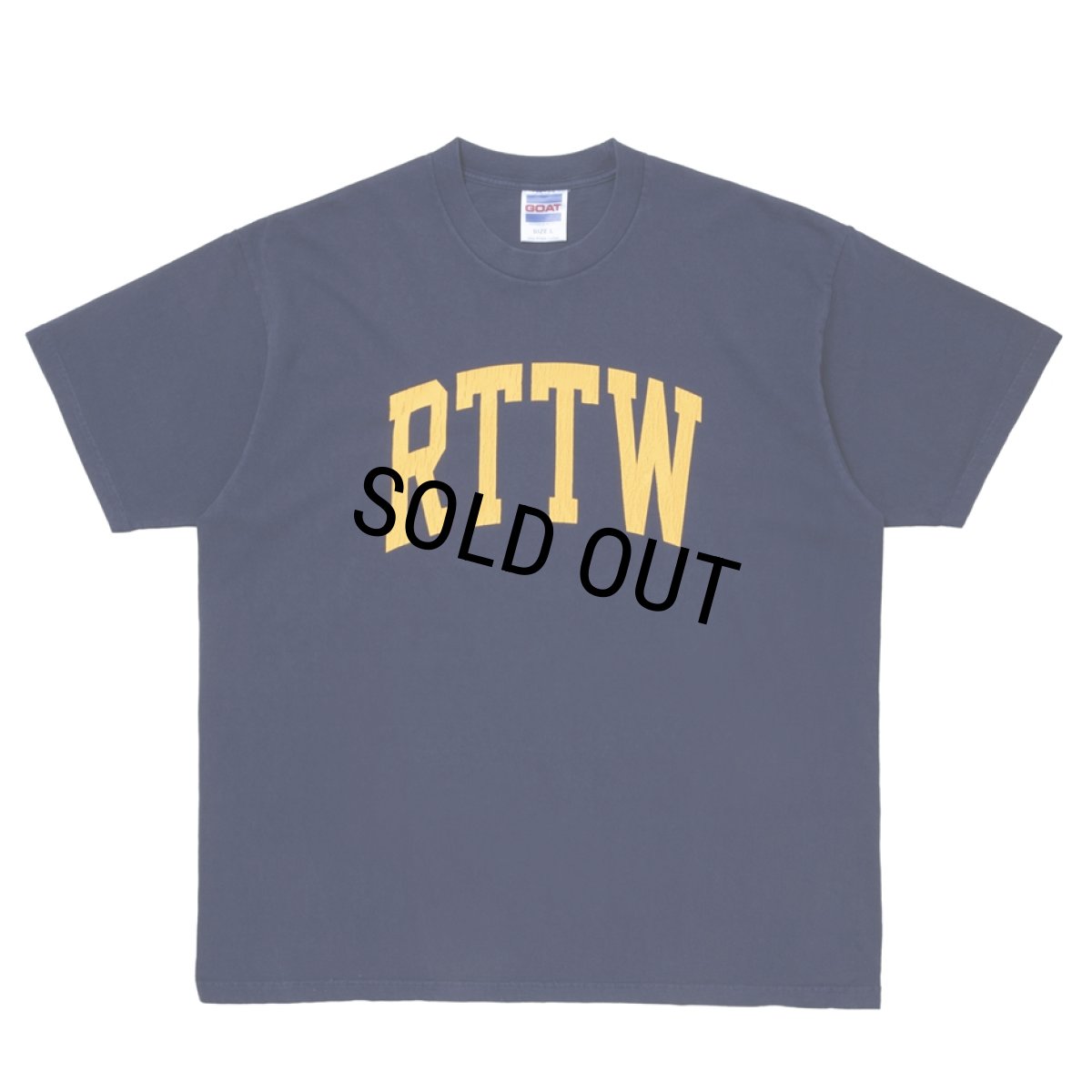 画像1: ROTTWEILER/RTTW TEE（NAVY）［ピグメント染めプリントT-25秋冬］ (1)