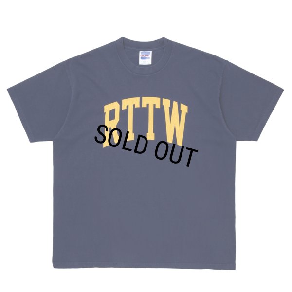 画像1: ROTTWEILER/RTTW TEE（NAVY）［ピグメント染めプリントT-25秋冬］