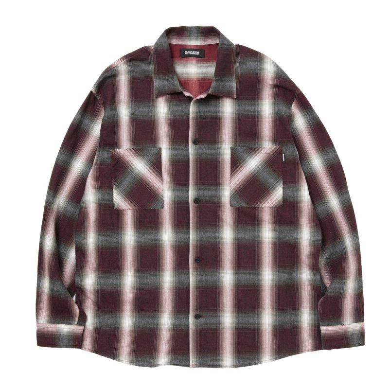 画像1: ROTTWEILER/R9 OMBRE CHECK SHIRT（RED）［オンブレチェックシャツ-25秋冬］