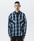 画像5: 【25秋冬ご予約受付中！25年9月入荷予定】ROTTWEILER/R9 OMBRE CHECK SHIRT（BLUE）［オンブレチェックシャツ-25秋冬］ (5)
