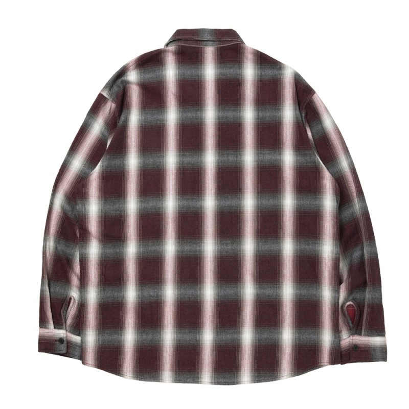 画像2: ROTTWEILER/R9 OMBRE CHECK SHIRT（RED）［オンブレチェックシャツ-25秋冬］
