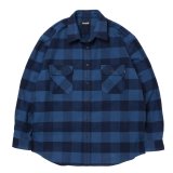 【25秋冬ご予約受付中！25年10月入荷予定】ROTTWEILER/R9 BUFFALO CHECK SHIRT（BLUE）［バッファローチェックシャツ-25秋冬］