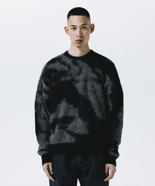 他の写真3: 【25秋冬ご予約受付中！25年10月入荷予定】ROTTWEILER/R9 PAINTED KNIT（BLACK）［モヘアニット-25秋冬］