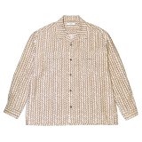 exodus/AJIRO BAMBOO L/S  HAWAIIAN SHIRT（BEIGE）［アジロバンブーハワイアンシャツ-25春夏］