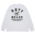 ROTTWEILER/HORSE LS TEE（WHITE）［プリント長袖T-25秋冬］
