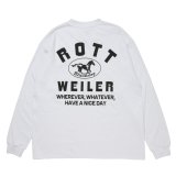 【25秋冬ご予約受付中！25年8月入荷予定】ROTTWEILER/HORSE LS TEE（WHITE）［プリント長袖T-25秋冬］