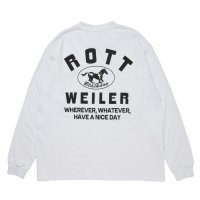 【25秋冬ご予約受付中！25年8月入荷予定】ROTTWEILER/HORSE LS TEE（WHITE）［プリント長袖T-25秋冬］