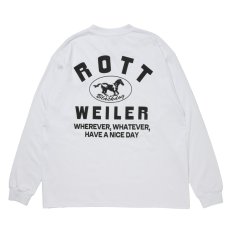 画像1: ROTTWEILER/HORSE LS TEE（WHITE）［プリント長袖T-25秋冬］ (1)