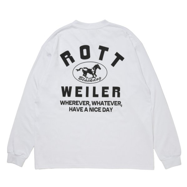 画像1: 【25秋冬ご予約受付中！25年8月入荷予定】ROTTWEILER/HORSE LS TEE（WHITE）［プリント長袖T-25秋冬］