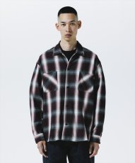画像5: ROTTWEILER/R9 OMBRE CHECK SHIRT（RED）［オンブレチェックシャツ-25秋冬］ (5)