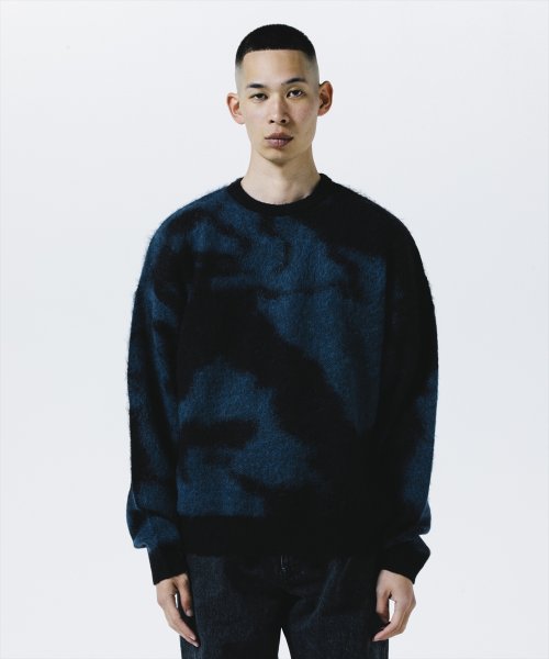 他の写真3: 【25秋冬ご予約受付中！25年10月入荷予定】ROTTWEILER/R9 PAINTED KNIT（BLUE）［モヘアニット-25秋冬］